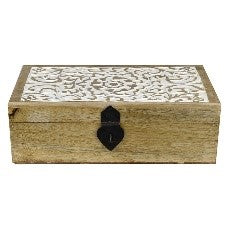 Carved Floral trinket Box (Large)